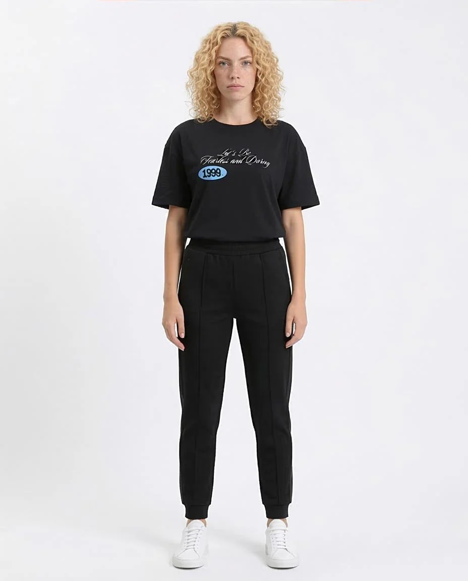 Ravin "1999" Fearless & Daring Oversized Graphic T-Shirt - Black - R210560 - Image 3