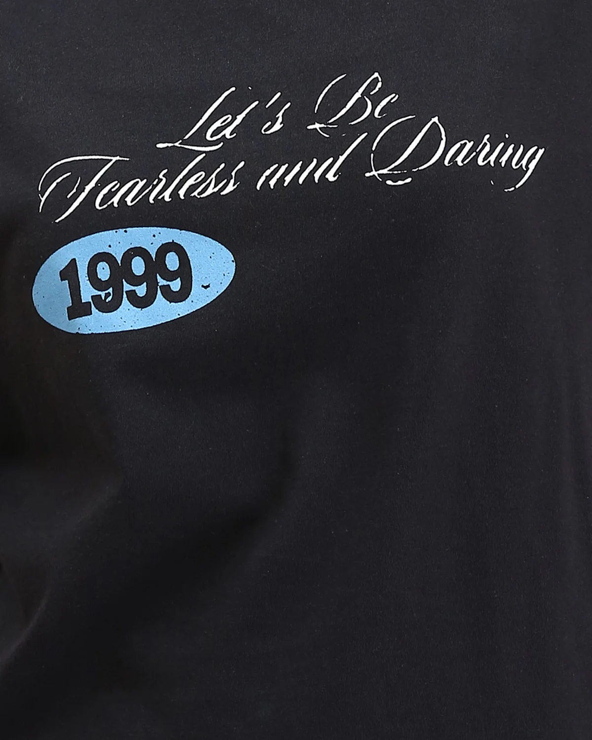 Ravin "1999" Fearless & Daring Oversized Graphic T-Shirt - Black - R210560 - Image 4