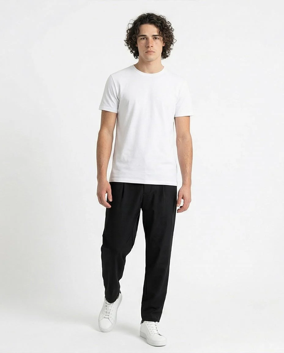 Ravin Essential Crewneck Tee in Optic White - 21212 - Image 3