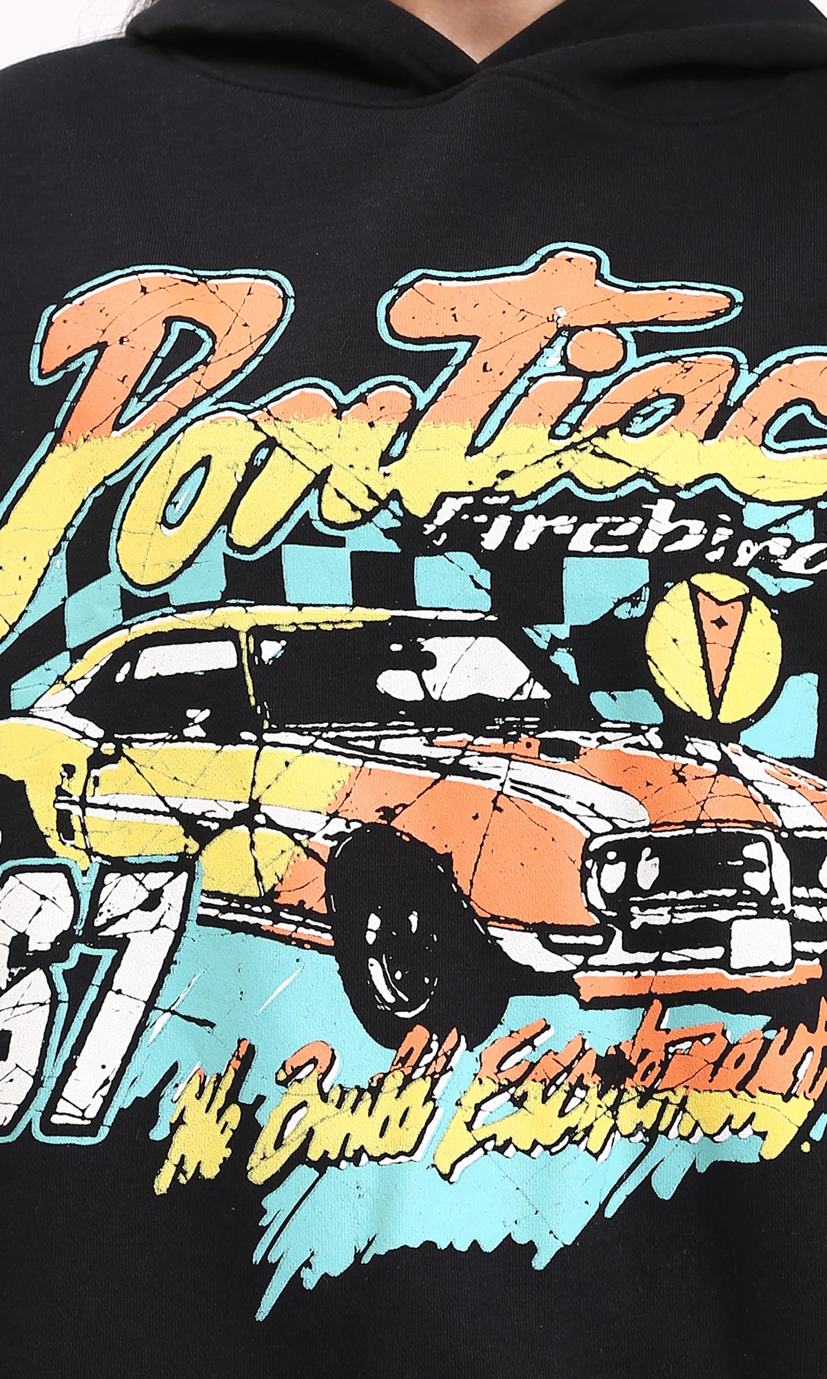 Ravin '67 Pontiac Firebird Graphic Oversized Hoodie – Black - R212044 - Image 3
