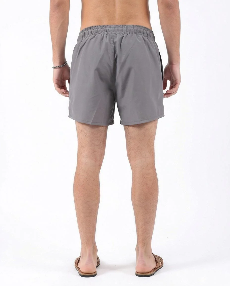 Ravin Men's Signature Bull Embroidered Swim Shorts – Charcoal Grey - 95675 - Image 2