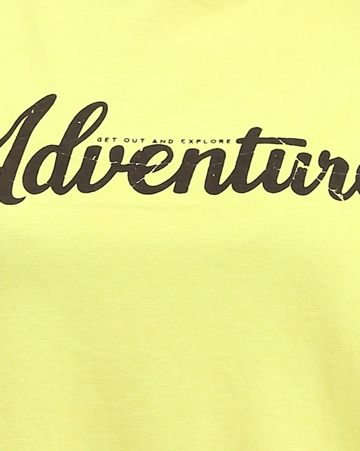 R210326 - "Adventure" Printed Summer Tee - Yellow Green - Image 4