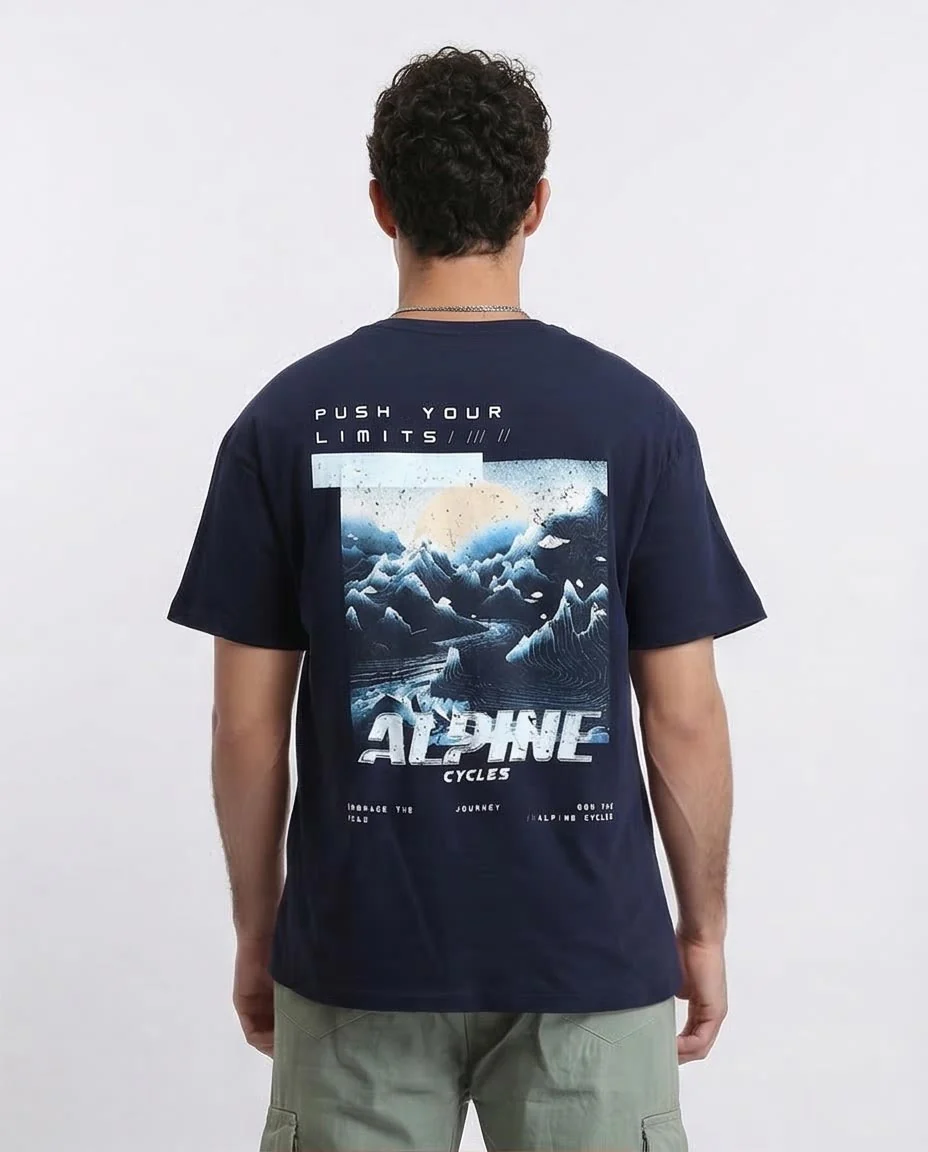 Ravin "Alpine Journey" Graphic T-Shirt – Navy - Navy Blue - R209388 - Image 2