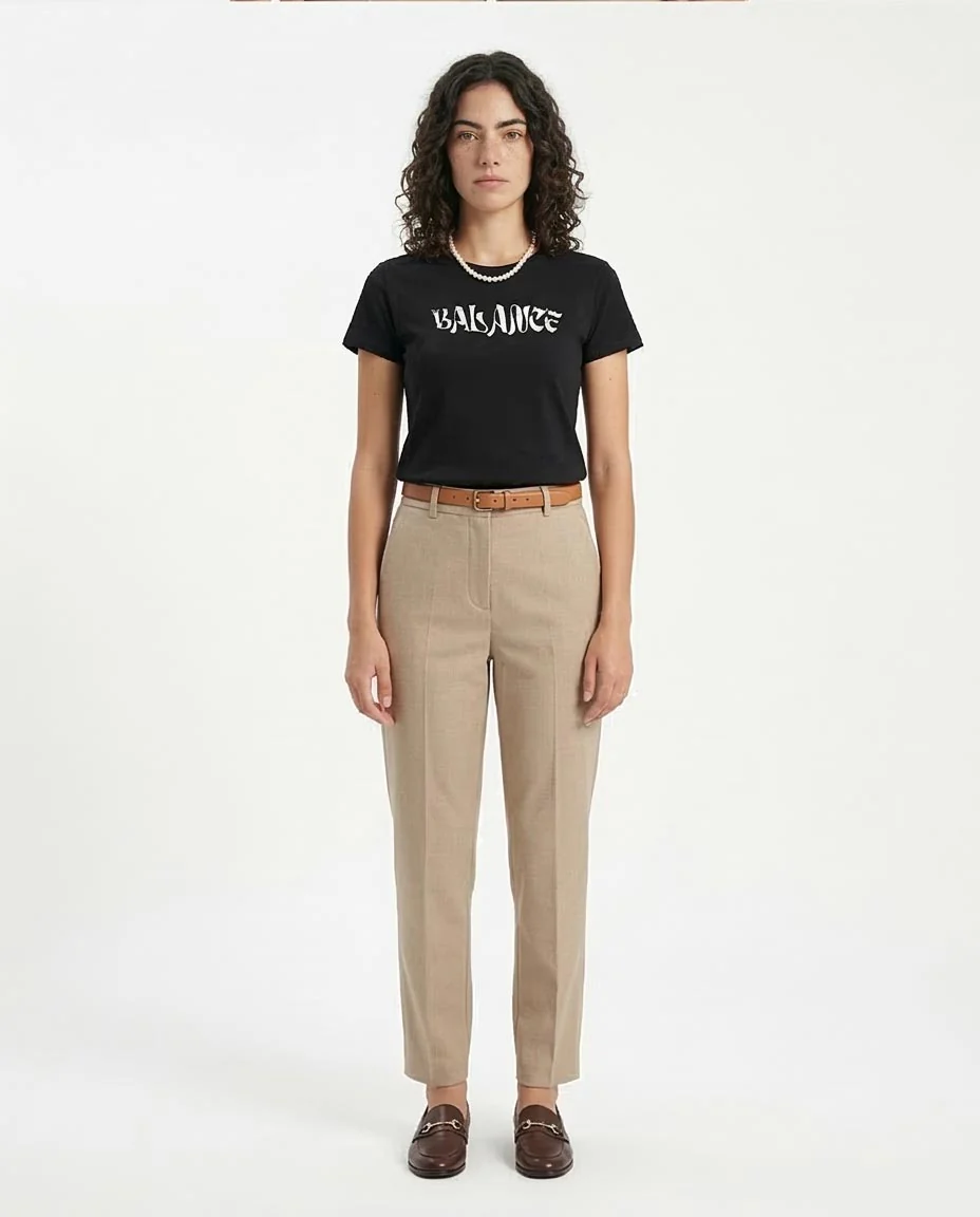 Ravin "Balance" Graphic Baby Tee – Black - R210559 - Image 3