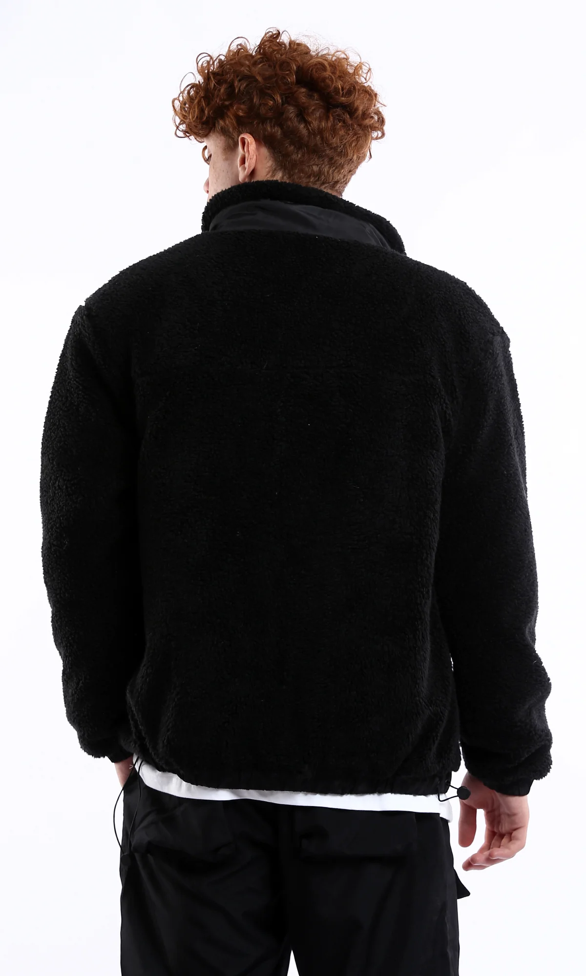 Black Borg Fleece Utility Zip-Up Jacket - O174754 - Image 3