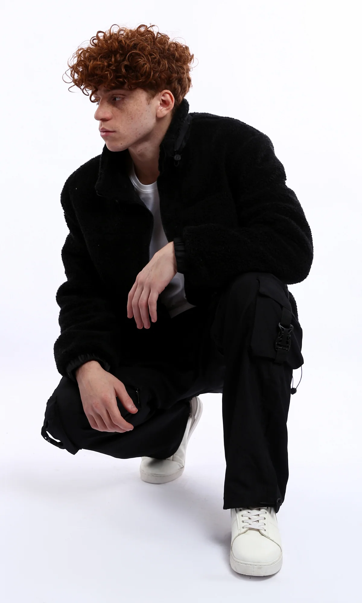 Black Borg Fleece Utility Zip-Up Jacket - O174754 - Image 6