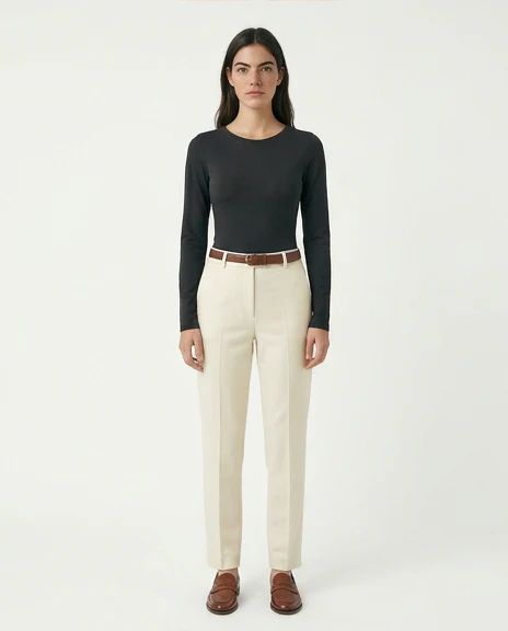 Sleek Essential Long Sleeve Bodysuit in Jet Black - R217414 - Image 7