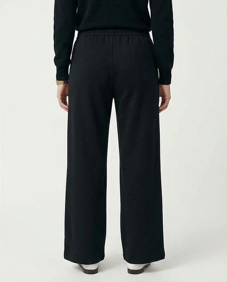 Black Wide-Leg Relaxed Tailored Trousers - R217484 - Image 2