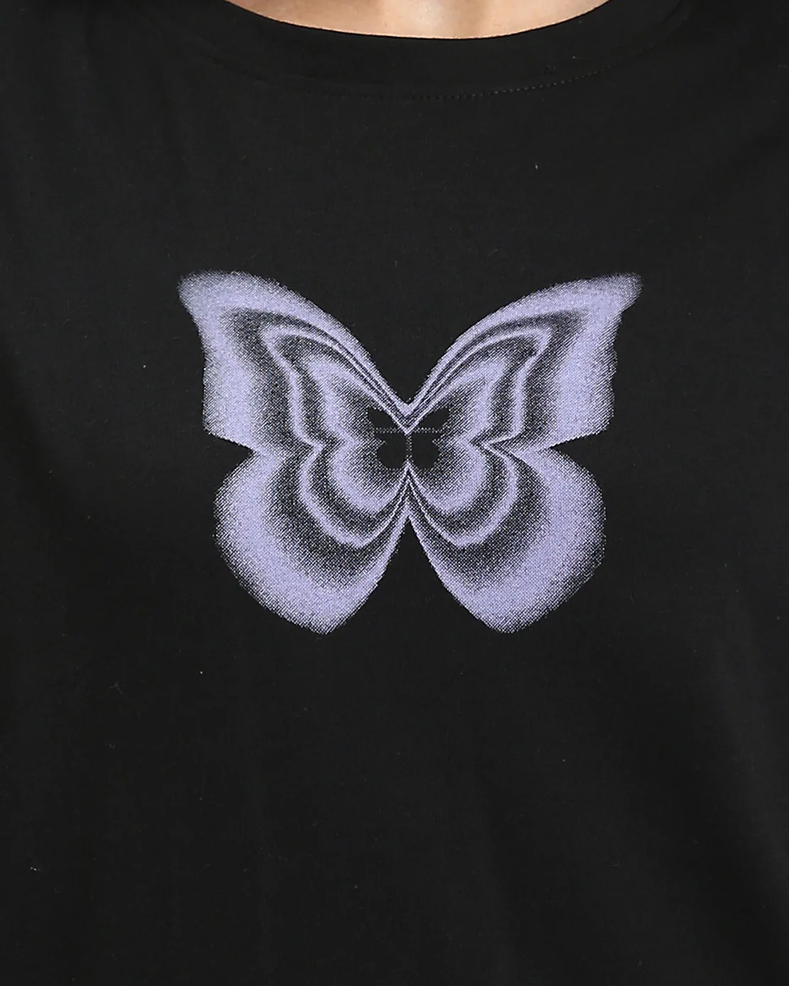 Ravin Butterfly Aura Oversized Graphic T-Shirt – Black - O203253 - Image 4