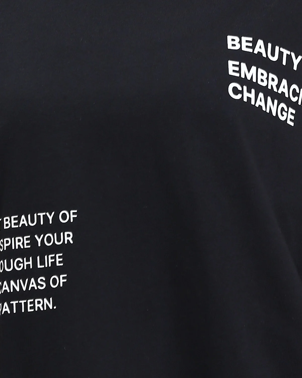 Ravin Butterfly Graphic Oversized Tee – "Beauty of Embracing Change" - Black - R209135 - Image 4
