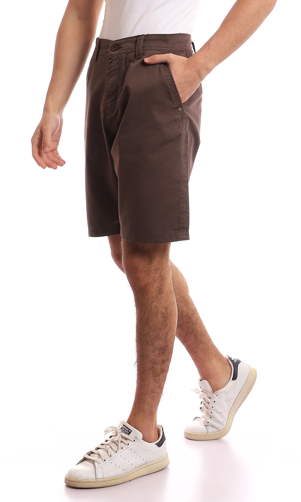 Classic Earth-Tone Cotton Chino Shorts - 95240 - Image 2