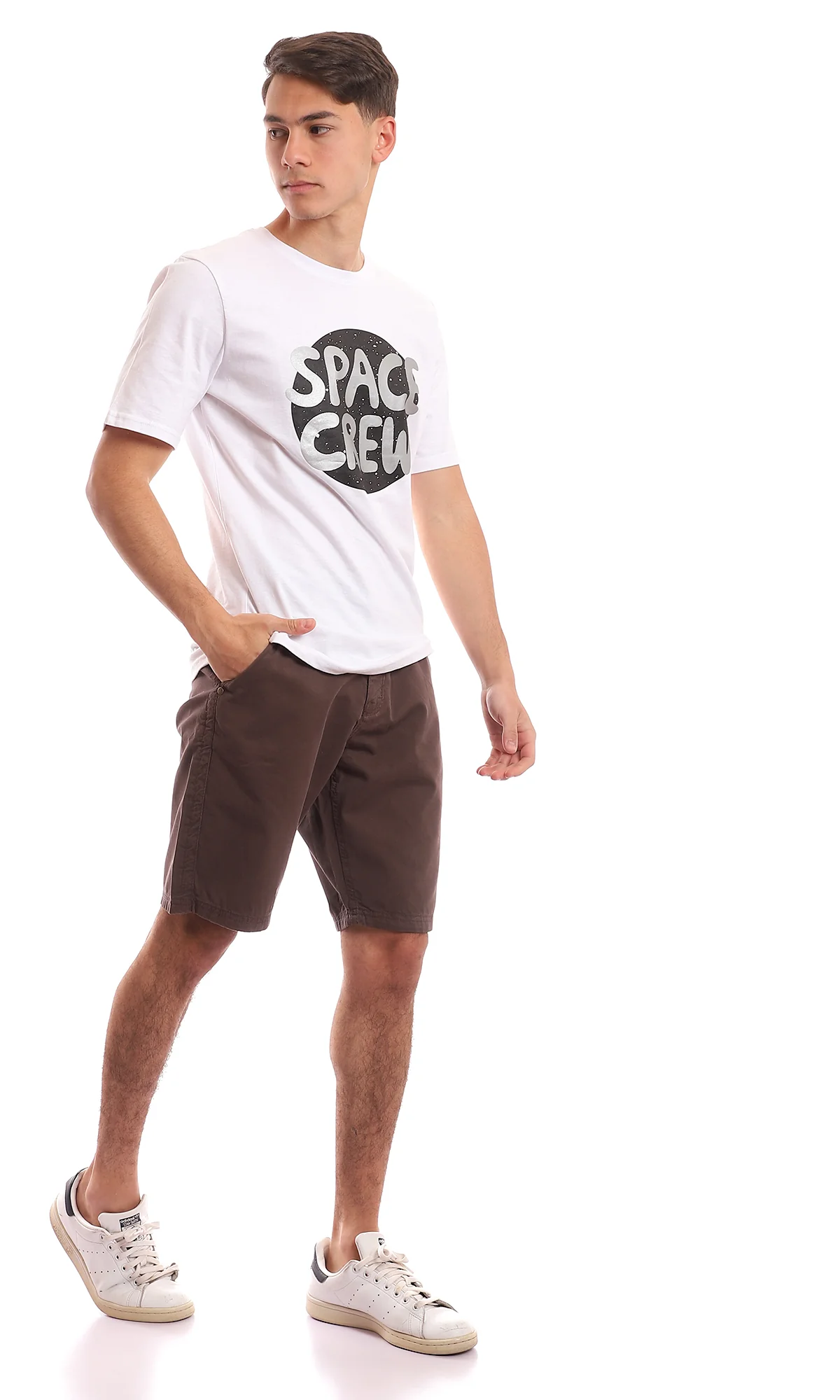 Classic Earth-Tone Cotton Chino Shorts - 95240 - Image 5