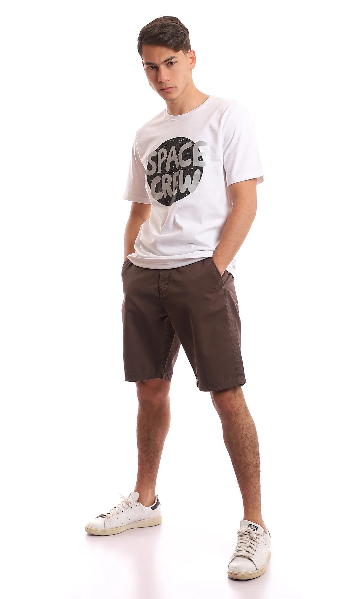 Classic Earth-Tone Cotton Chino Shorts - 95240 - Image 6