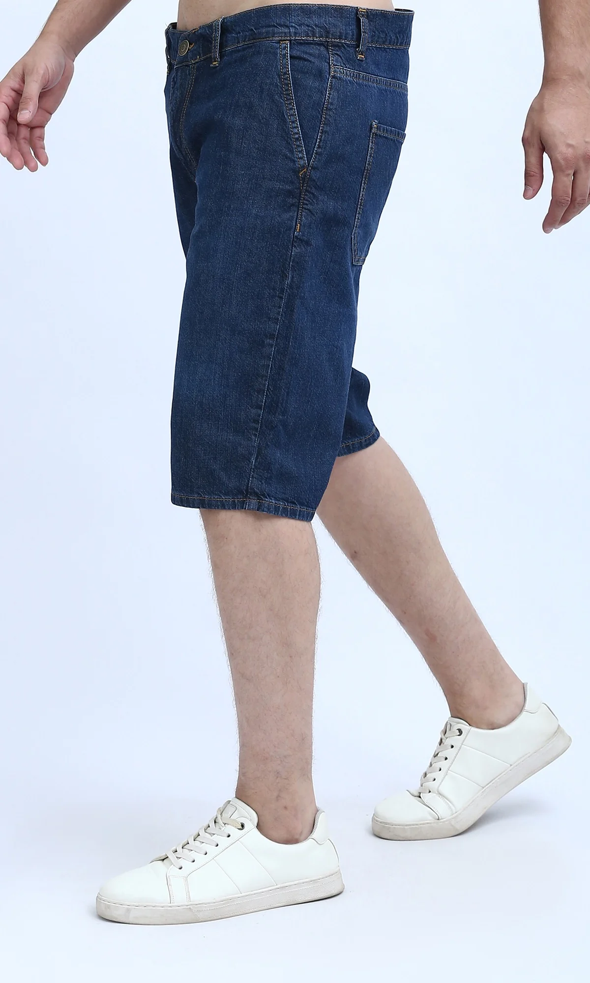 Classic Indigo Straight-Fit Denim Shorts - O198729 - Image 2