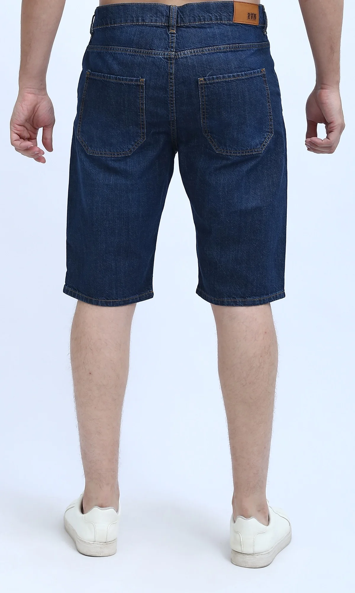 Classic Indigo Straight-Fit Denim Shorts - O198729 - Image 3