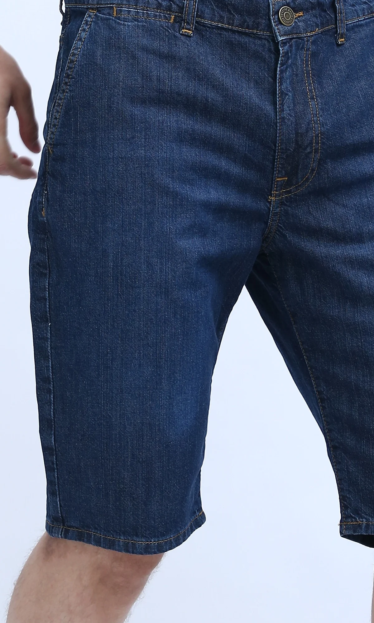 Classic Indigo Straight-Fit Denim Shorts - O198729 - Image 4