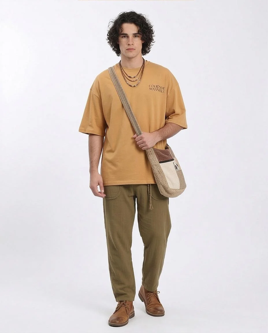 Ravin | Courtside Manners Oversized T-Shirt in Ochre - R209422 - Image 4