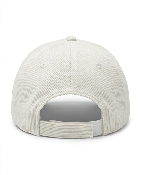 Cream Corduroy Adjustable Baseball Cap - R217543 - Image 2