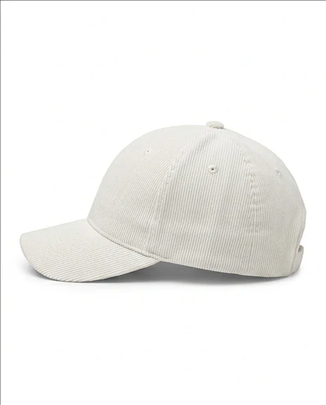 Cream Corduroy Adjustable Baseball Cap - R217543 - Image 4