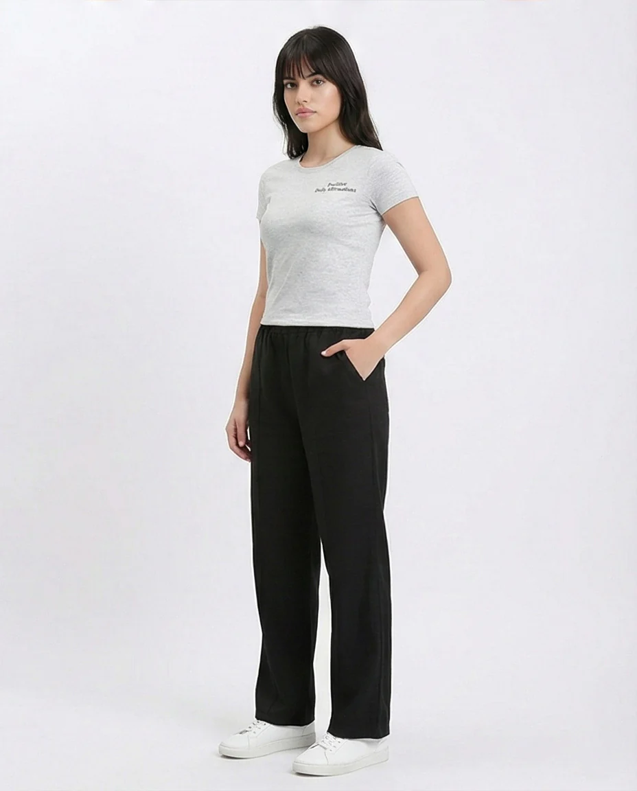 R208609 - Crew Neck Printed Cotton Short Tee - Heather Grey - Image 4