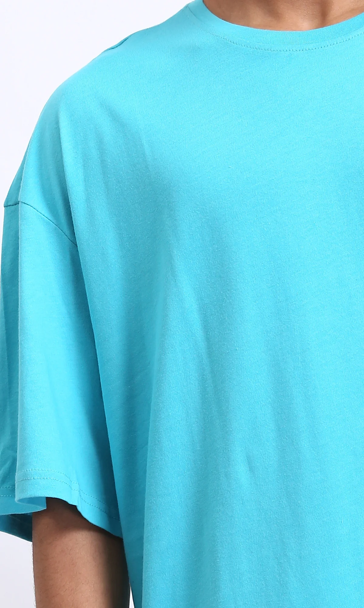 R209420 - Crew Neck Slip On Basic Tee - Sky Blue - Image 3