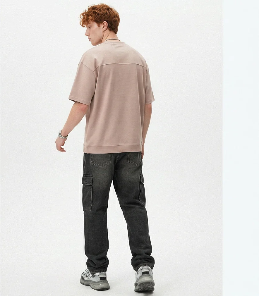 Dusty Rose Oversized Heavyweight Tee - R217225 - Image 4