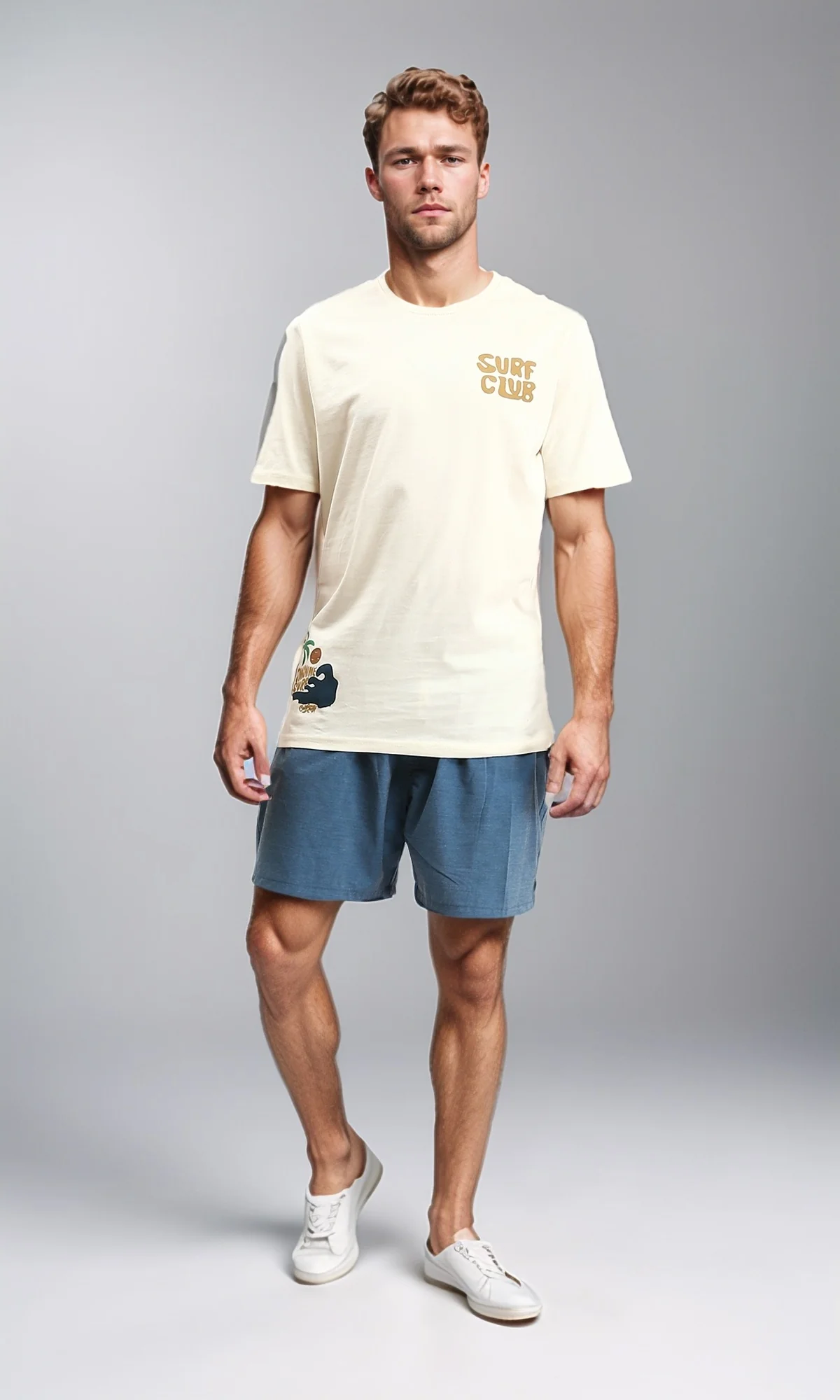 R210299 - Elastic Waist Regular Swim Short - Petroleum - Image 4
