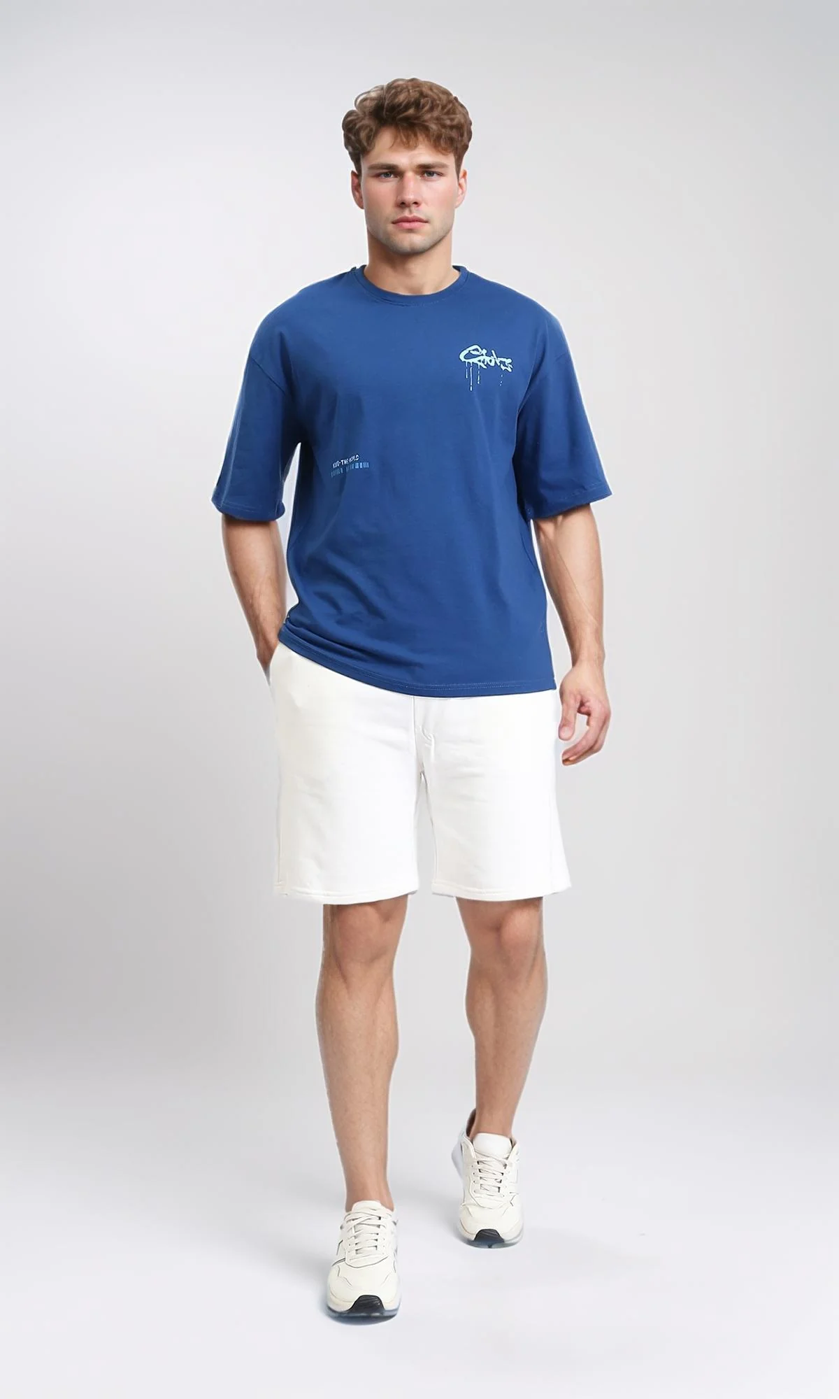 R208171 - Elastic Waist with Drawstring Shorts - Off-White - Image 5