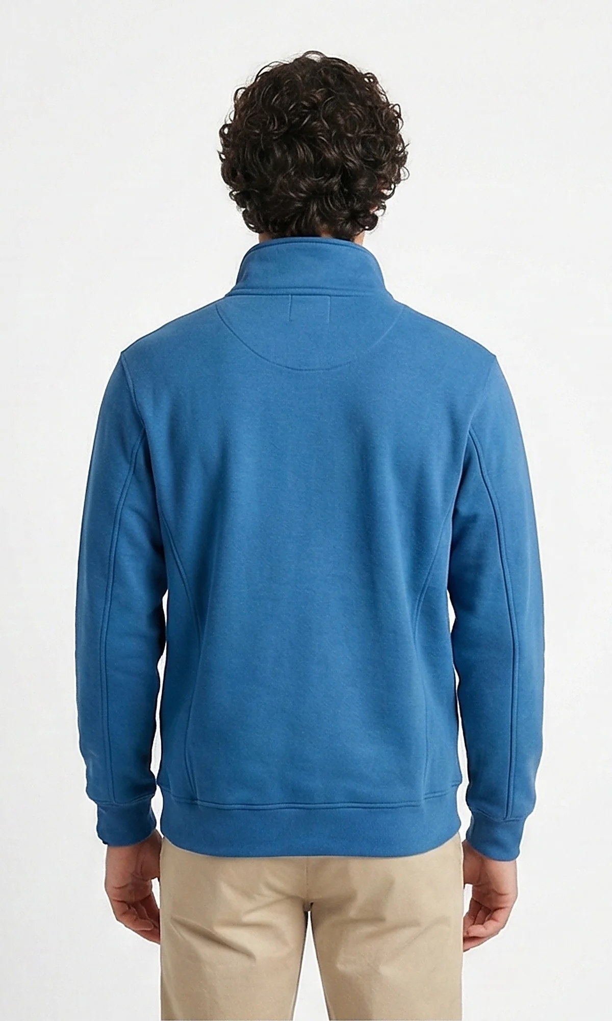 Essential Blue Quarter-Zip Sweatshirt - Image 2