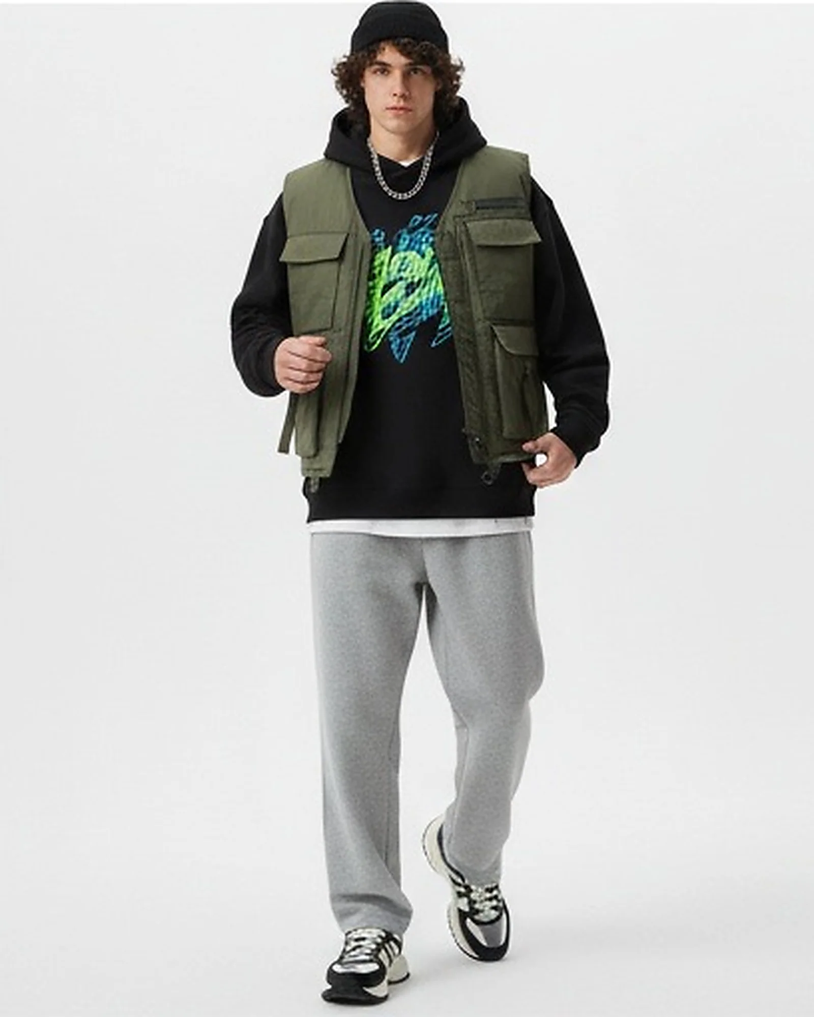 Essential Heather Grey Relaxed-Fit Sweatpants - Image 3