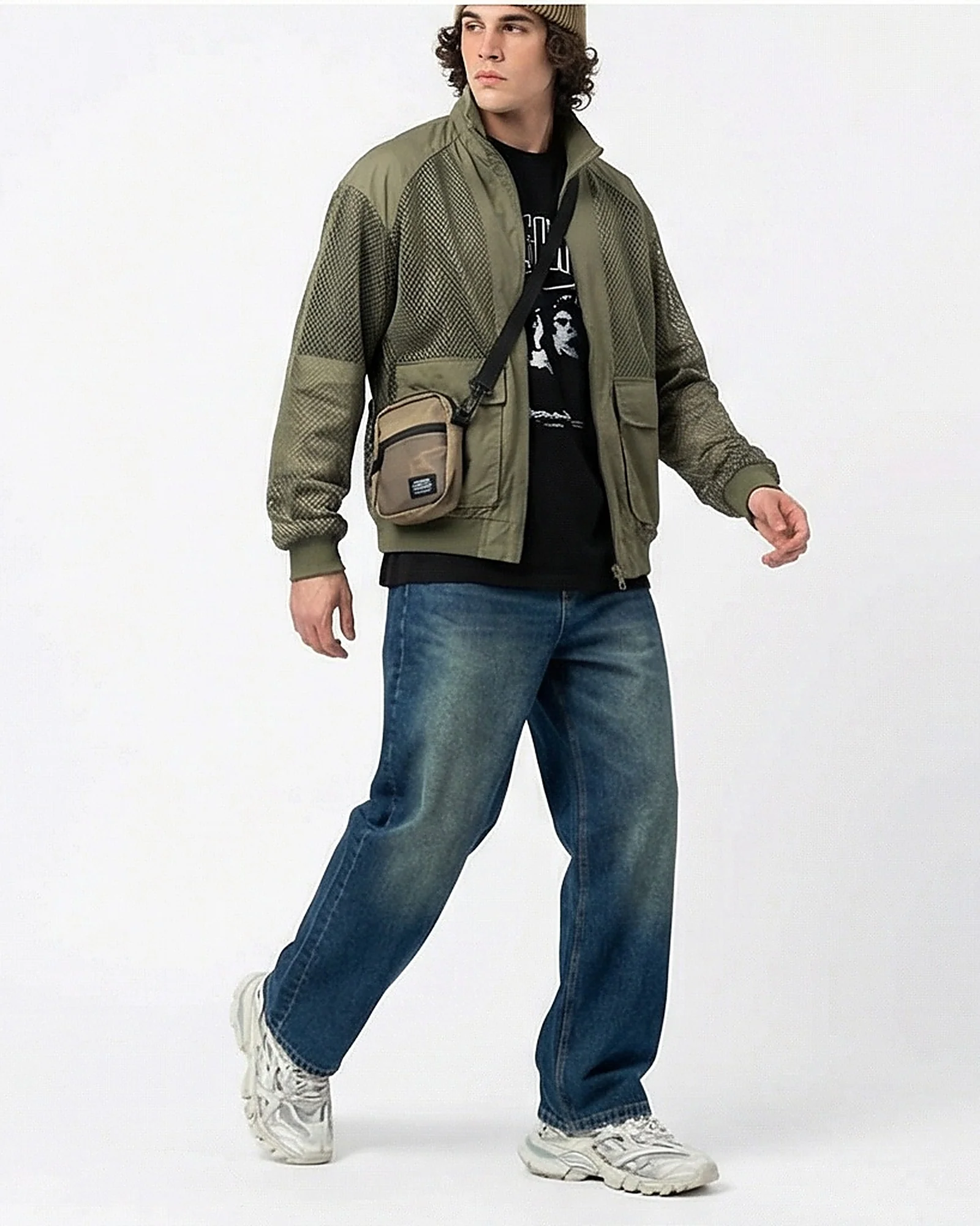 Essential Relaxed Fit Washed Blue Denim Jeans - Image 3