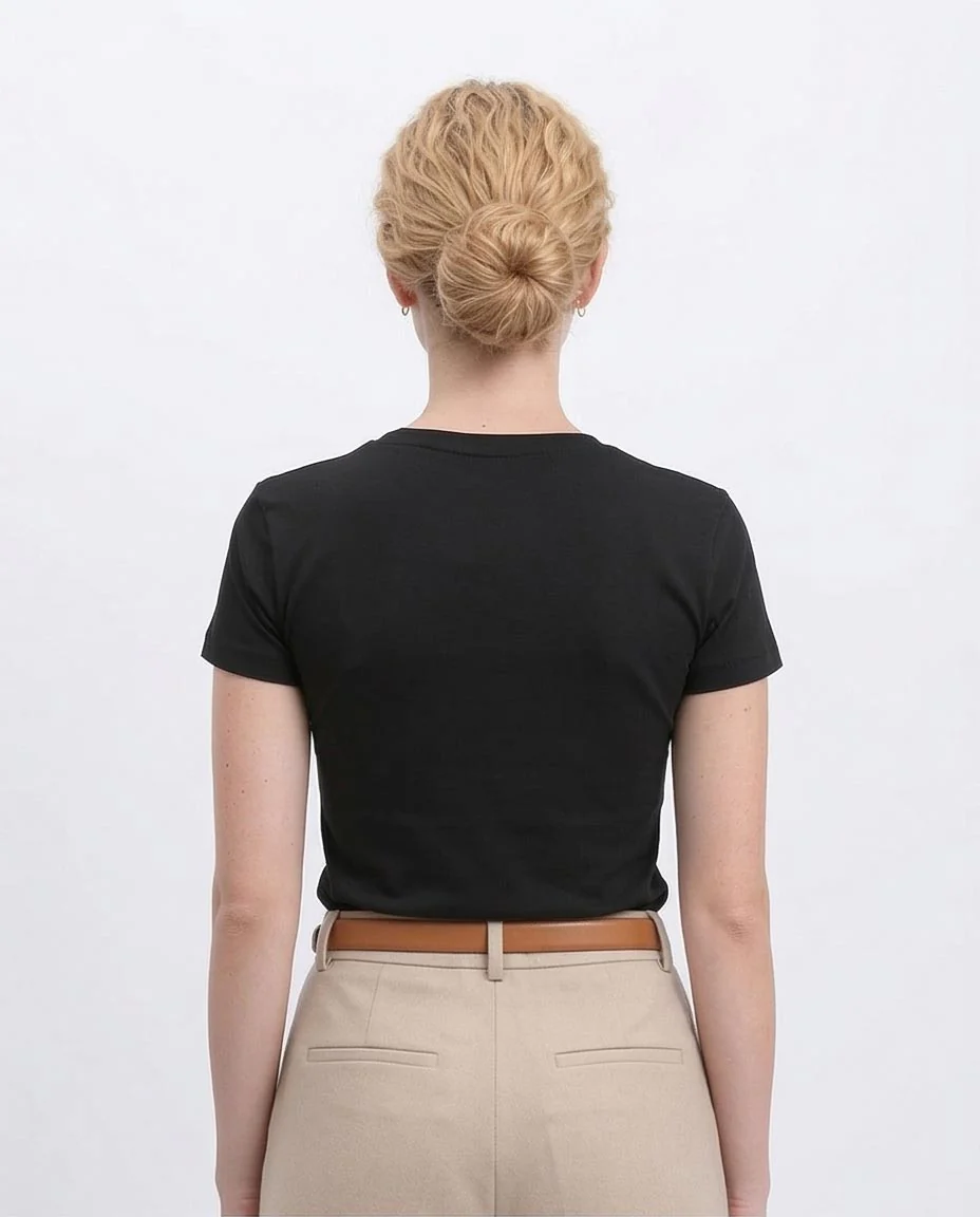 Ravin Essential Slim-Fit Crew Neck T-Shirt – Black - R215879 - Image 2