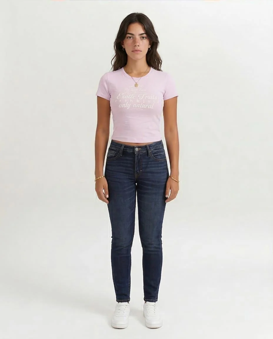 RAVIN "Exotic Fruits" Graphic Baby Tee in Lilac - O203161 - Image 3