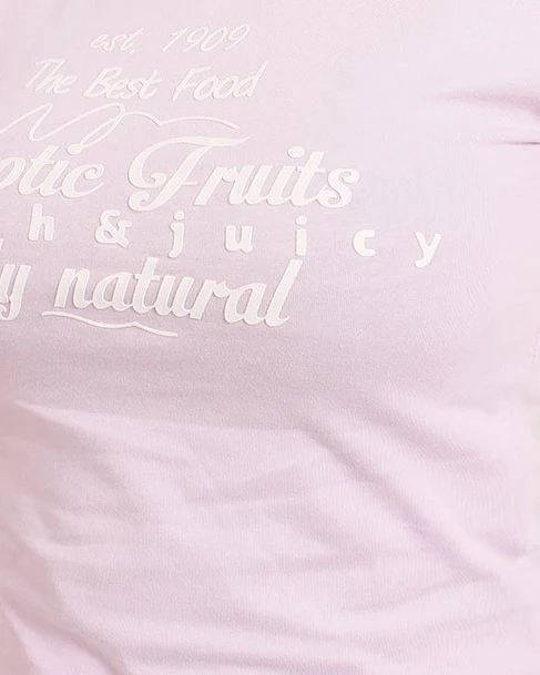 RAVIN "Exotic Fruits" Graphic Baby Tee in Lilac - O203161 - Image 4