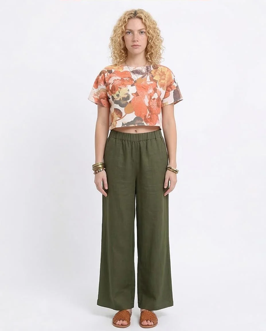 Ravin Floral Print Boxy Crop Top – Autumn Bloom - R208492 - Image 3