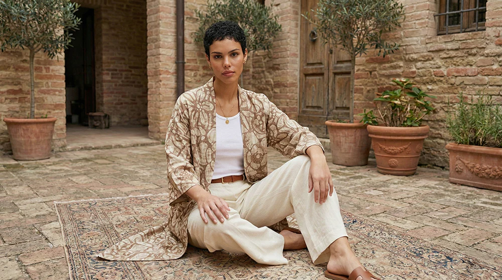 Floral Print Open-Front Long Cardigan - Image 5