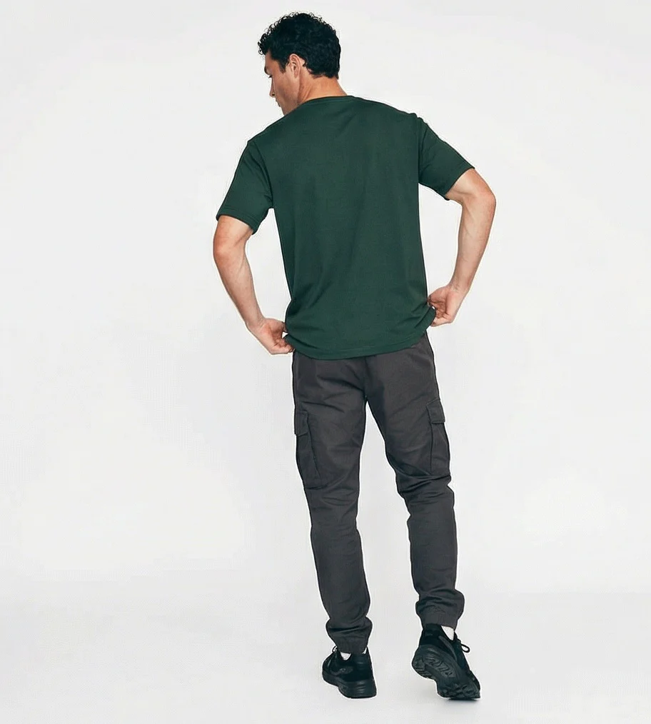 Forest Green Essential Crew Neck T-Shirt - R217690 - Image 4