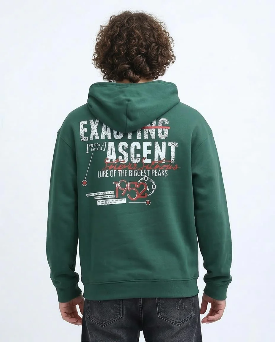 Forest Green Exacting Ascent Graphic Hoodie - 0199371 - Image 2