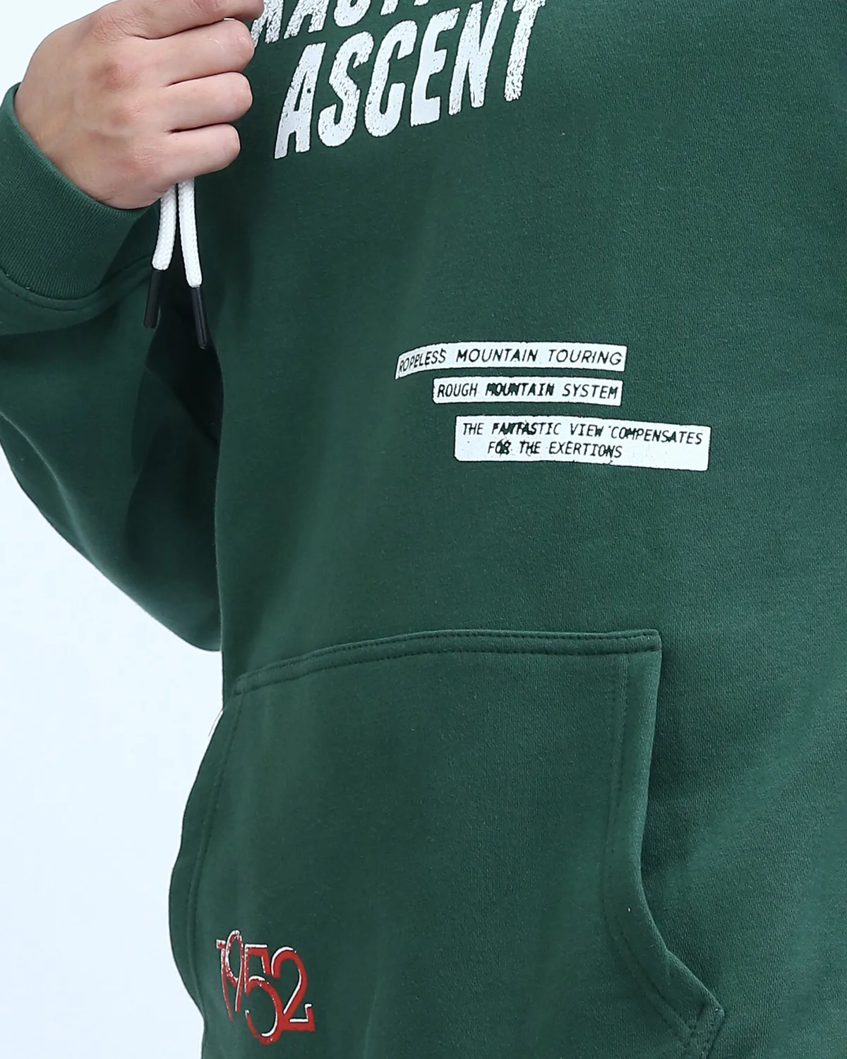 Forest Green Exacting Ascent Graphic Hoodie - 0199371 - Image 4