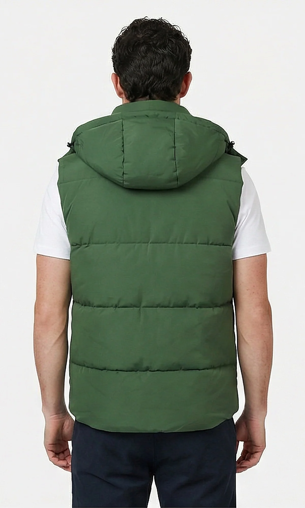 Forest Green Hooded Puffer Vest - O198262 - Image 2