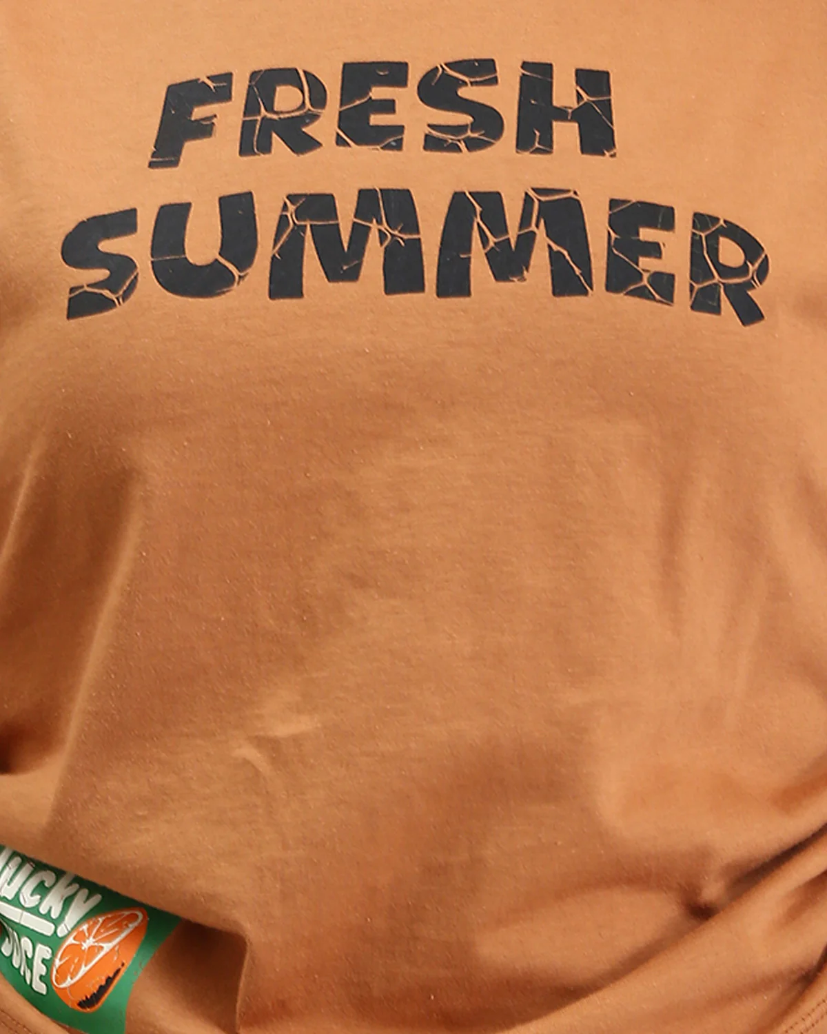 Ravin Fresh Summer Graphics Side Drawstring T-shirt - Cinnamon - R210320 - Image 4