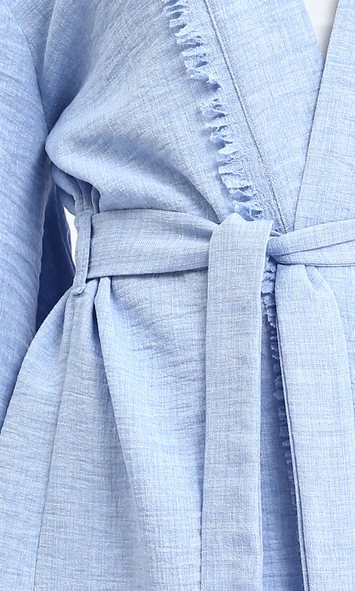 Ravin Fringed Sky Blue Kimono-Style Duster Coat - Light Blue - R207249 - Image 3