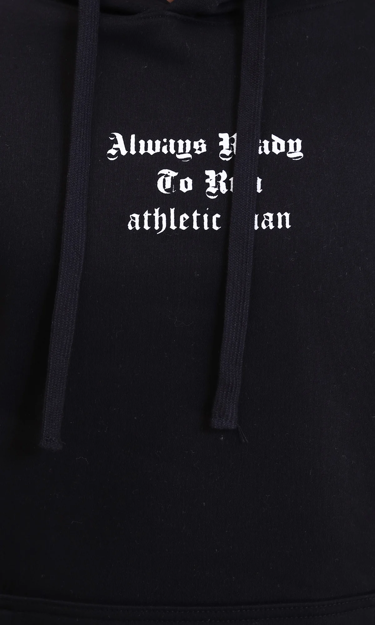 R212180 - Front & Back Print Regular Fit Hoodie - Black - Image 3