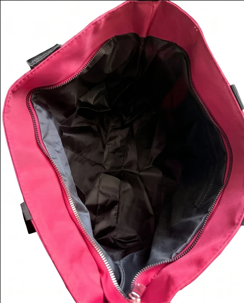 Fuchsia "Lucky Girl" Nylon Utility Tote Bag - R216624 - Image 4