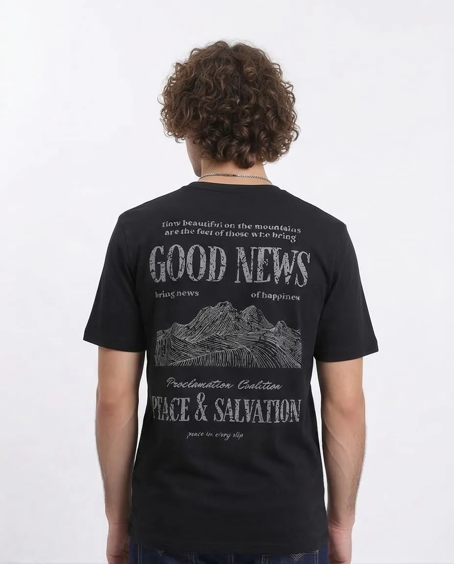 Ravin | "Good News" Graphic Tee – Black - R209381 - Image 2