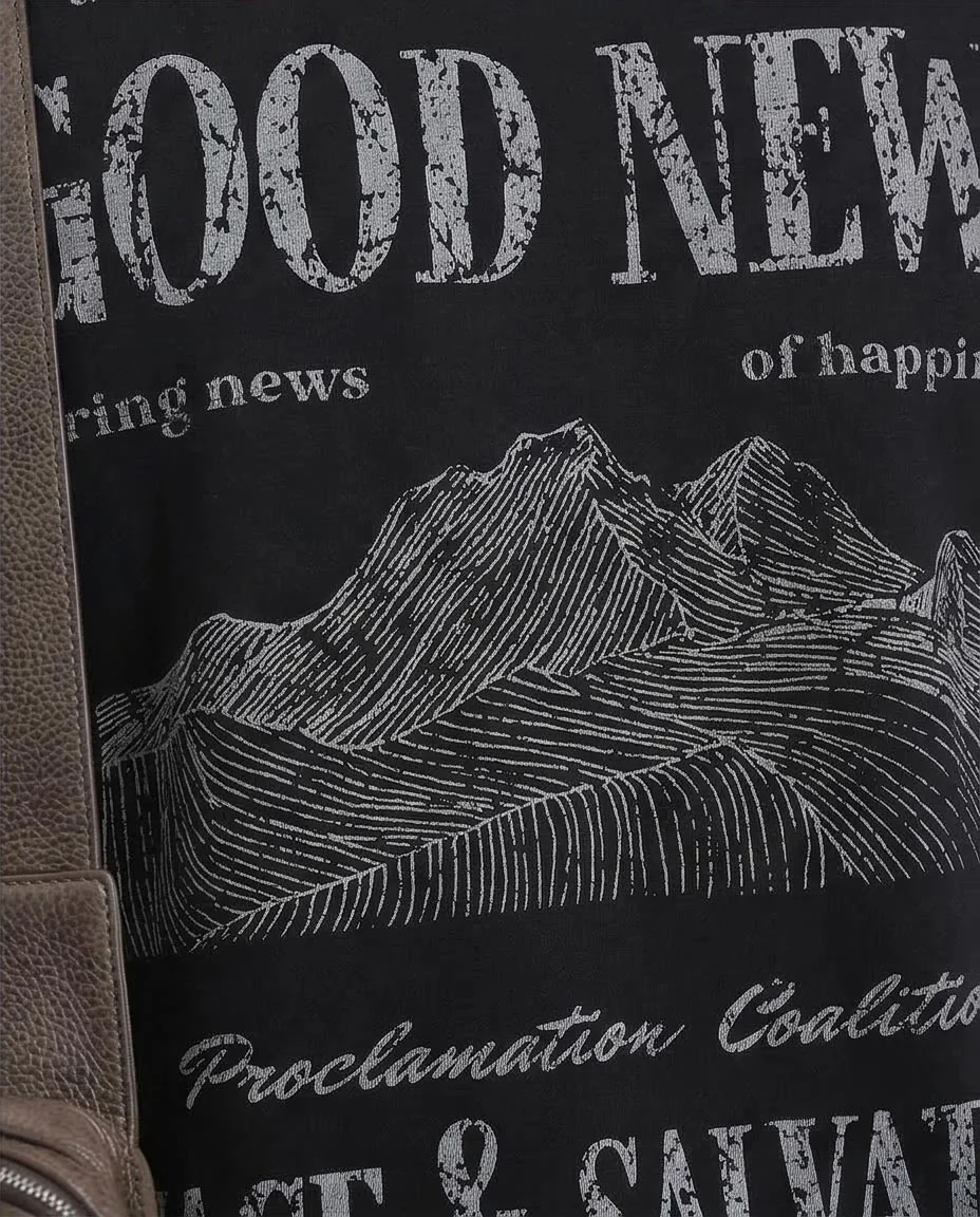 Ravin | "Good News" Graphic Tee – Black - R209381 - Image 3