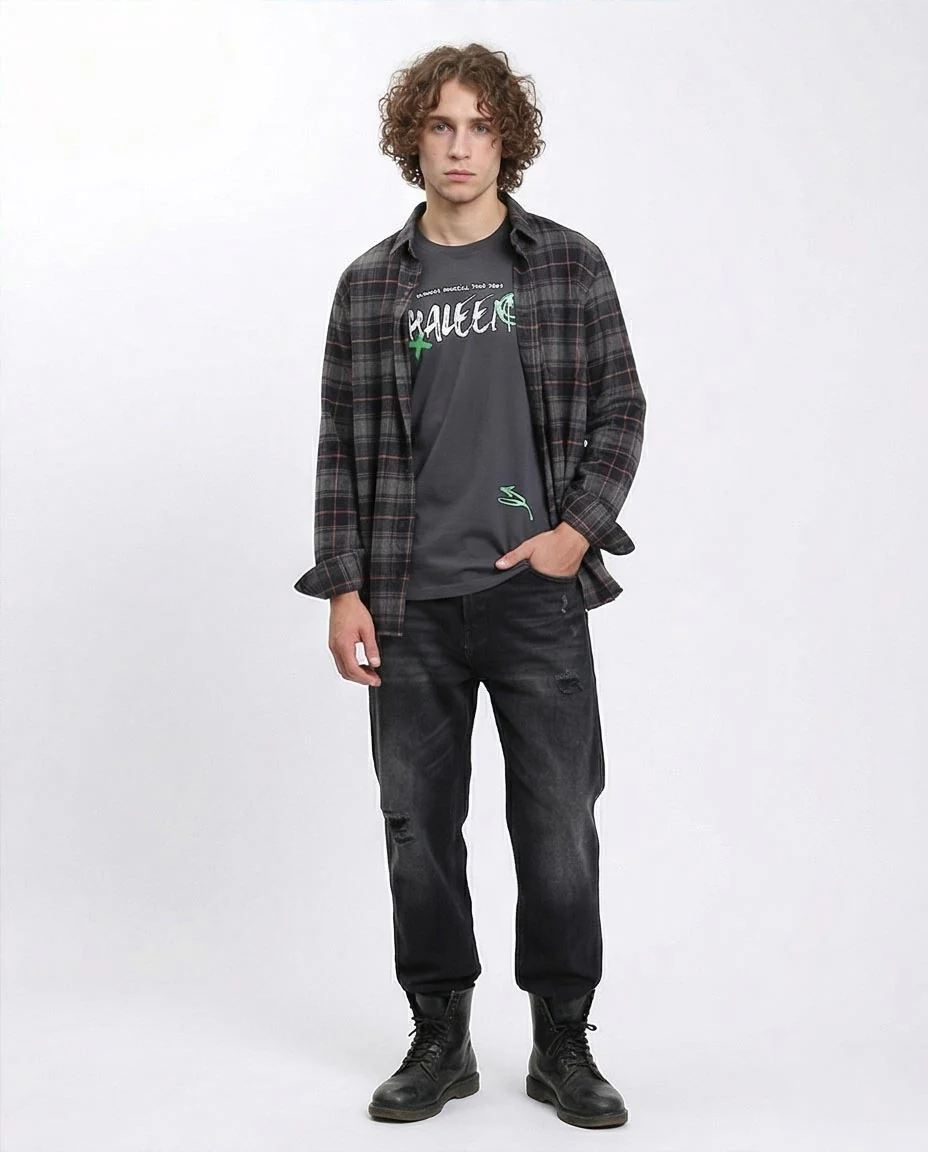 Ravin Haleem Summer Tour '28 Graphic T-Shirt – Charcoal Grey - R208579 - Image 4