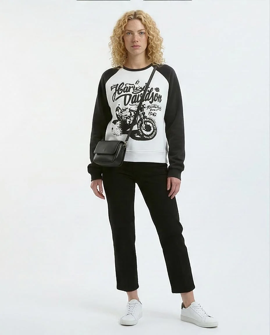 Harley-Davidson Vintage Graphic Raglan Sweatshirt - 0179920 - Image 3