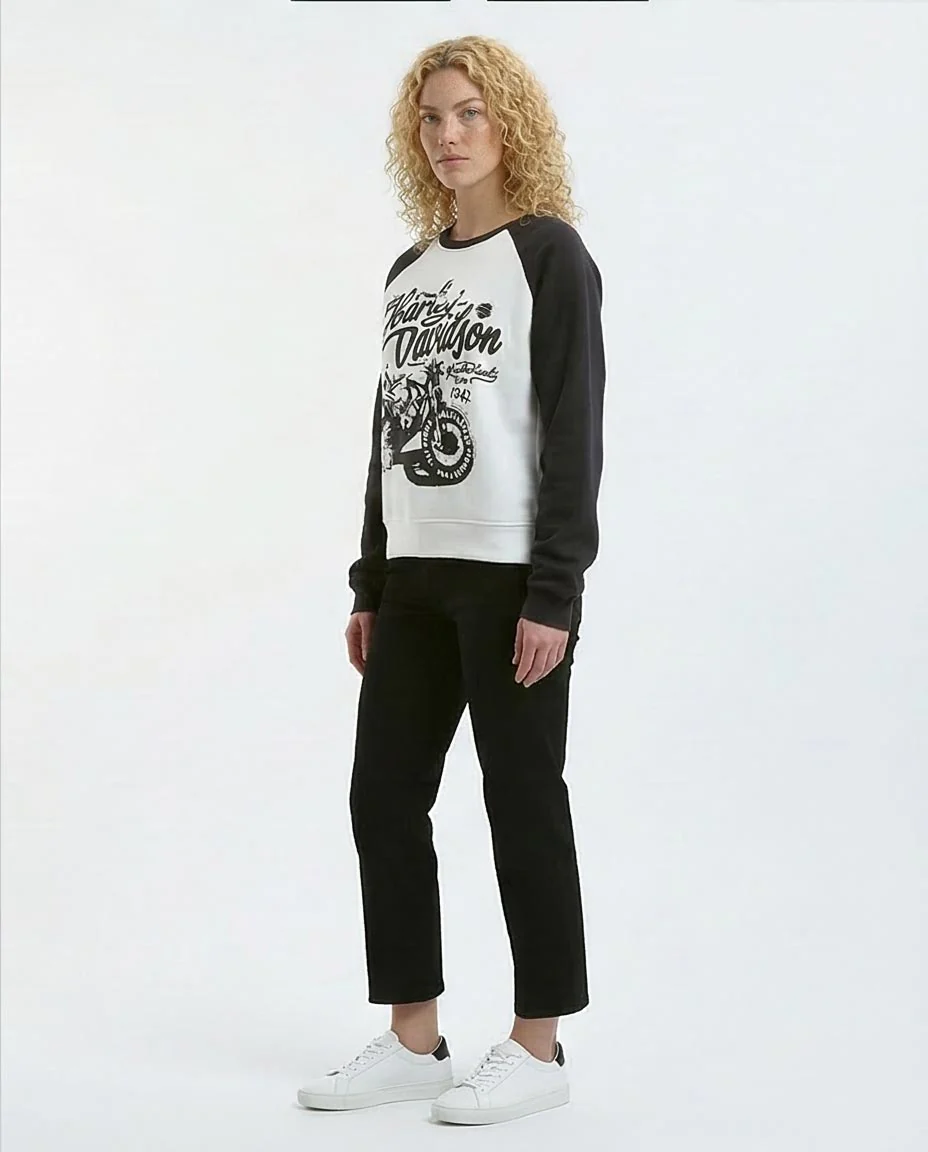 Harley-Davidson Vintage Graphic Raglan Sweatshirt - 0179920 - Image 5