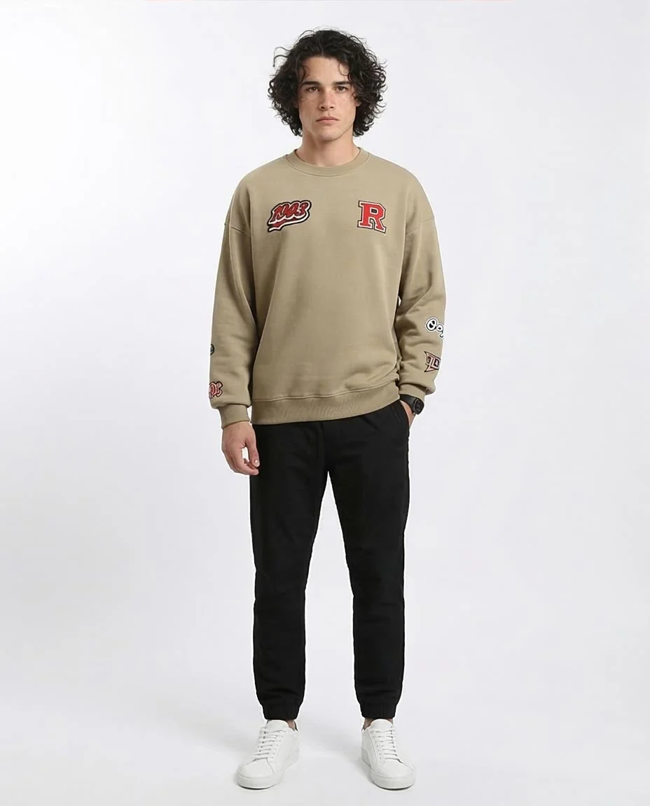 Ravin Heritage "1903" Patch Sweatshirt – Sport Luxe Edition - Light Coffee - R215073 - Image 3